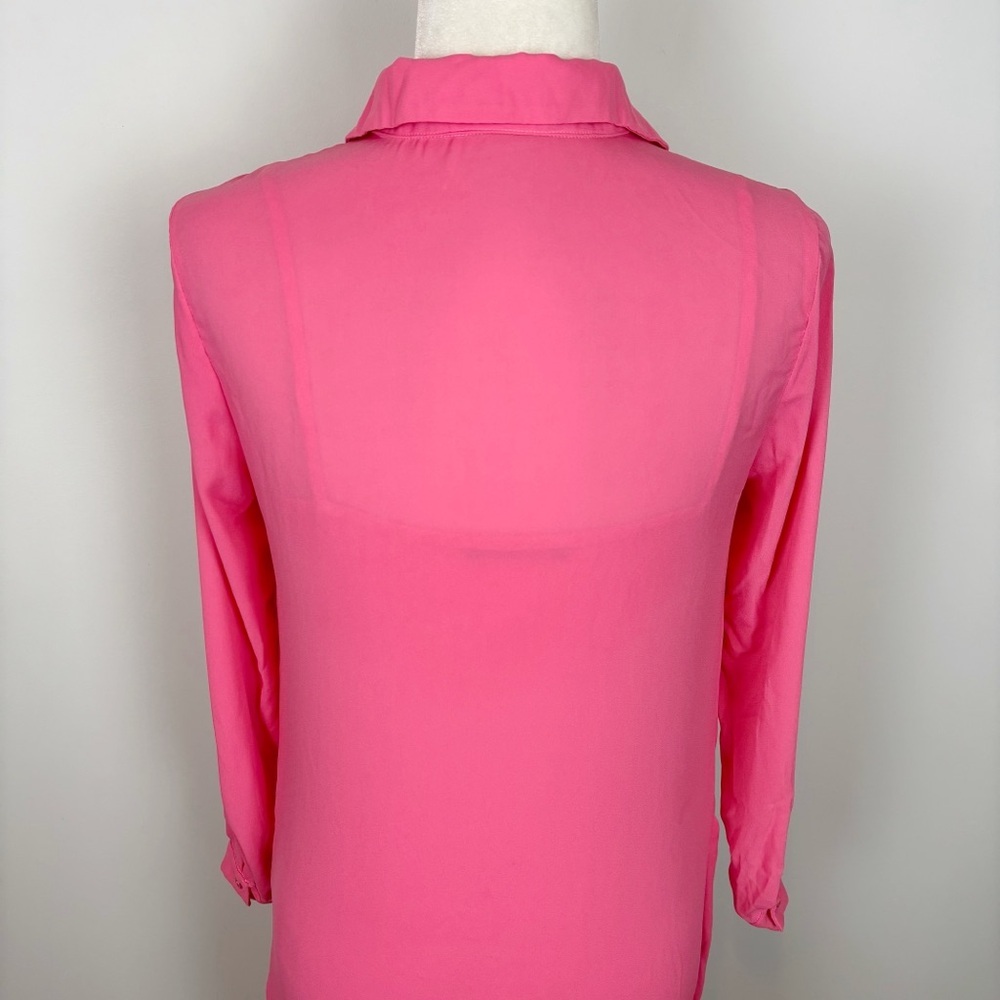 Krisa Drape Button Front Mini In Rosa Size Xs - image 8